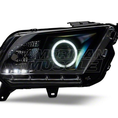 Raxiom 10-12 Ford Mustang w/ Headlights CCFL Halo Projector Headlights- Black Housing (Clear Lens)