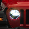 Raxiom 18-23 Jeep Wrangler JL Axial Series 9-In LED Headlights- Blk Housing (Clear Lens)