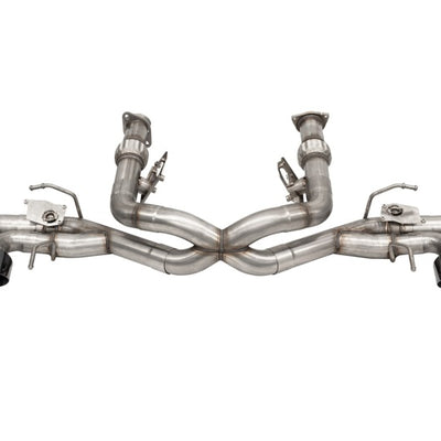 Corsa 2020-2025 Corvette C8 3in Valved Cat-Back 4.5in Blk Quad Tips - Fits Factory NPP Exhaust