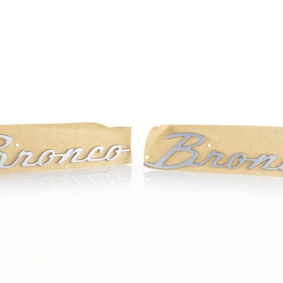 Ford Racing 21-23 Bronco Script Fender Badge - Silver