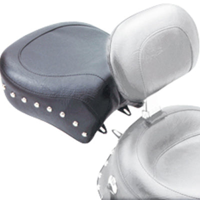 Mustang 06-17 Harley Dyna Wide Touring Recessed Passenger Seat w/Studs - Black