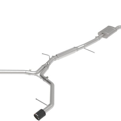 aFe 17-19 Audi A4 (B9) MACH Force-Xp 3in to 2.5in 304 SS Cat-Back Exhaust System-Dual Carbon Tips