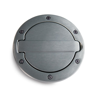 AMP Research 2007-2017 Jeep Wrangler JK 2/4 Door Fuel Door - Brushed