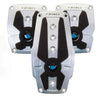 NRG Brushed Aluminum Sport Pedal M/T - Silver w/Black Rubber Inserts