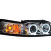 Raxiom 99-04 Ford Mustang Dual LED Halo Projector Headlights- Chrome Housing (Clear Lens)