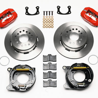 Wilwood Forged Dynalite P/S Park Brake Kit Red New Big Ford 2.50in offset Staggered Shock