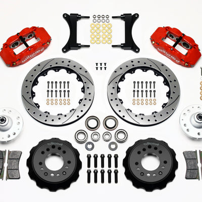 Wilwood Narrow Superlite 6R Front Hub Kit 12.88in Drill Red 79-87 GM G Body