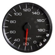 Autometer Spek-Pro Gauge Speedometer 5in 180 Mph Elec. Programmable Black/Black