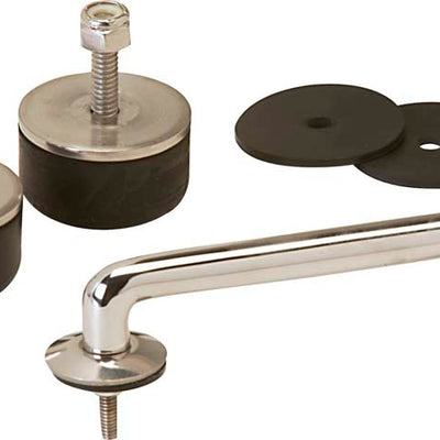 Kentrol 97-18 Jeep Wrangler TJ/JK Windshield Tie Down Kit - Polished Silver