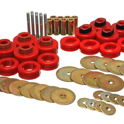 Energy Suspension Cab Mount Set - Club Cab - Red