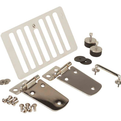Kentrol 98-06 Jeep Wrangler TJ Hood Kit Without Hood Catch - Polished Silver
