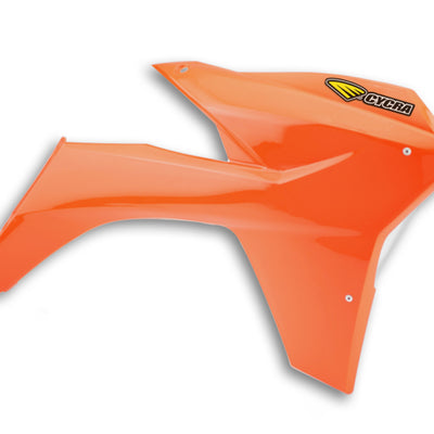 Cycra 11-13 KTM 125-500 SX/XC/SX-F/XC-F/XC-W/XCF-W/EXC-F Powerflow Radiator Shrouds - Orange