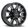 Raceline 860M Mamba 16x6in / 6x139.7 BP / 0mm Offset / 4.25mm Bore - Black & Machined Wheel