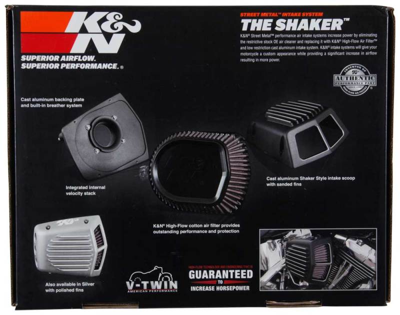 K&N Street Metal Intake System Shaker for 2017 Harley-Davidson Touring