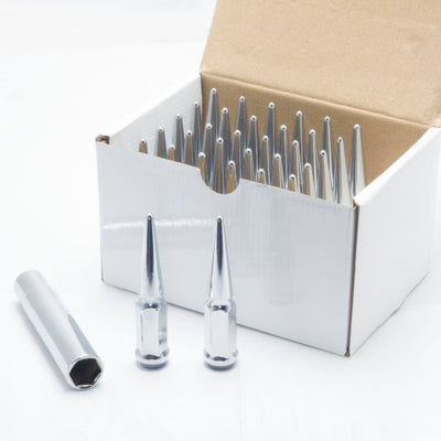 Wheel Mate Spiked Lug Nuts Set of 32 - Chrome 9/16in