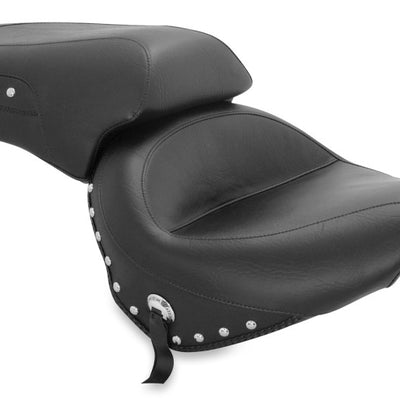 Mustang 98-16 Yamaha V-Star 650 Custom, 98-10 V-Star 650 Cl Touring 1PC Seat w/Studs - Black