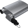 QTP 2.5in Weld-On 304SS Screamer Muffler w/Bolt-On QTEC Electric Cutout