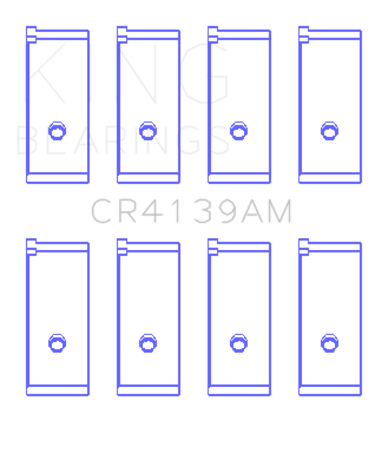 King Honda 91CI/1.5L D15A2/D15A3/D15B1/D15B2/D15B7/D15B8/D15Z1 (Size +0.50) Rod Bearing Set