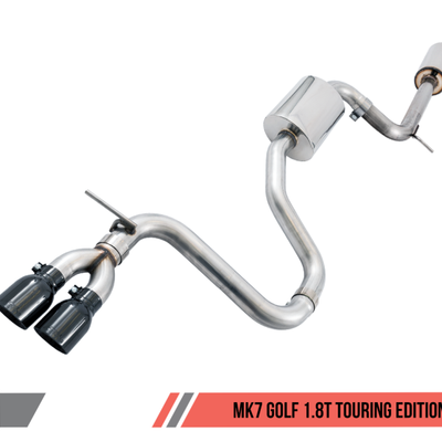 AWE Tuning VW MK7 Golf 1.8T Touring Edition Exhaust w/Diamond Black Tips (90mm)