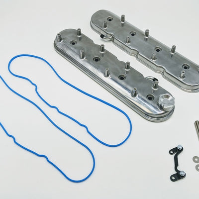 Granatelli 96-22 GM LS Standard Height Valve Cover w/Angled Coil Mount - Polished (Pair)