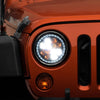 Raxiom 97-18 Jeep Wrangler TJ/JK Axial Spider LED Headlight w/ Amber DRL- Chrome Hsng (Clear Lens)