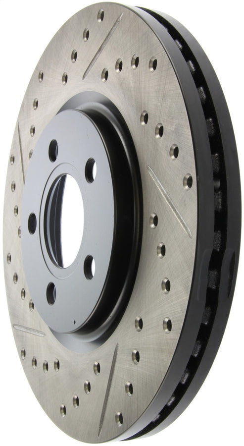 StopTech 03-09 Chrysler PT Cruiser Tur / 03-05 Dodge Neon SRT-4 Front Right Slotted & Drilled Rotor