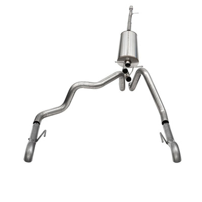 Corsa 2022-2024 Chevrolet Silverado 1500 Cat-Back Dual Rear Exit with Turn Down Tail Pipes