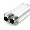 Vibrant Universal Streetpower 2.25in Stainless Steel Dual In-Out Oval Muffler