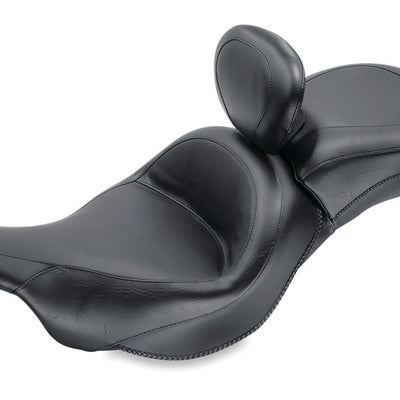 Mustang 09-21 Kawasaki Vulcan 1700 Voyager, Nomad Touring 1PC Seat w/Driver Backrest - Black