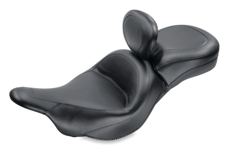 Mustang 09-21 Kawasaki Vulcan 1700 Voyager, Nomad Touring 1PC Seat w/Driver Backrest - Black