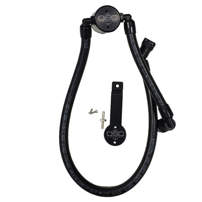 J&L Oil Separator 3.0 Passenger Side 2011-14 Mustang GT/12-13 Boss 302 Remote Mount - Black Anodized