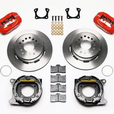 Wilwood Forged Dynalite P/S Park Brake Kit Red 58-64 Olds/Pontiac Ends