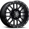 ICON Alpha 17x8.5 6x5.5 0mm Offset 4.75in BS 106.1mm Bore Satin Black Wheel