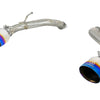 aFe POWER Takeda 2.5in 304 SS Axle-Back Exhaust w/ Blue Flame Tips 17-19 Infiniti Q60 V6-3.0L (tt)