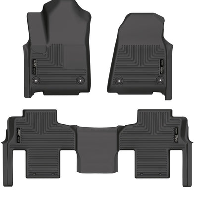 Husky Liners 2022 Jeep Wagoneer (w/2nd Row Bench) WeatherBeater Front & 2nd Seat Floor Liner - Blk