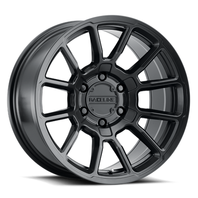 Raceline 950B Gauge 20x9in / 5x150 BP / 18mm Offset / 110.3mm Bore - Satin Black Wheel