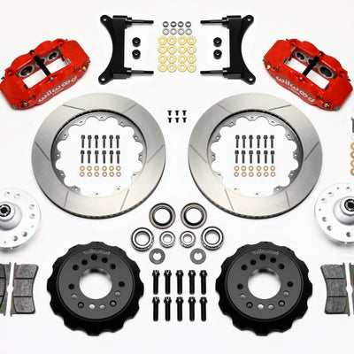 Wilwood Narrow Superlite 6R Front Hub Kit 14.00in Red 79-87 GM G Body