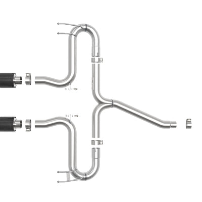 aFe Takeda 2-1/2in 304 SS Axle-Back Exhaust w/Carbon Tips 17-20 Honda Civic Sport L4-1.5L (t)