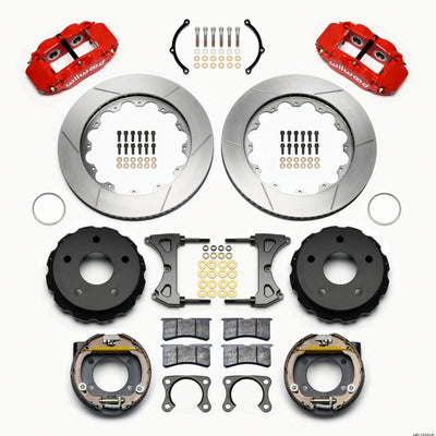 Wilwood Narrow Superlite 4R Rear P-Brk Kit 14.00in Red Big Ford 2.36in Off Bronco 5 x 5.50