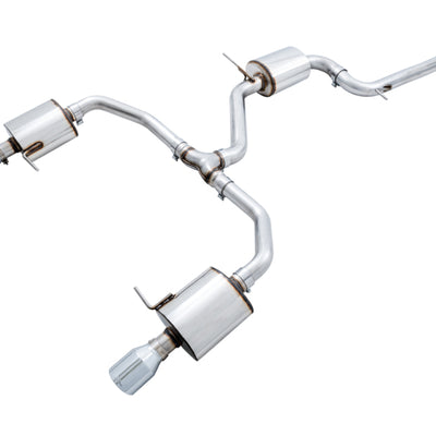 AWE Tuning 18-21 Volkswagen Jetta GLI Mk7 Touring Exhaust - Chrome Silver Tips (Fits High-Flow DP)