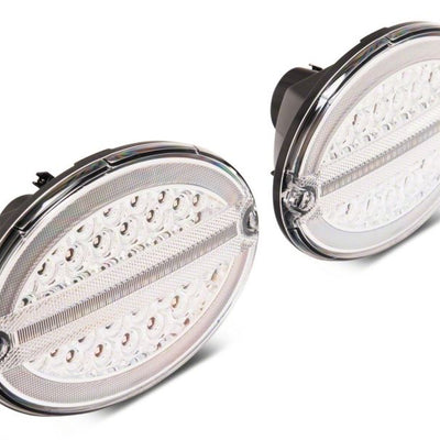 Raxiom 97-04 Chevrolet Corvette C5 Axial Series LED Tail Lights- Chrome Housing (Clear Lens)