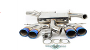 Invidia 14-17 Volkswagen Golf-R Q300 Quad Oval Titanium Burnt Tips Cat-back Exhaust