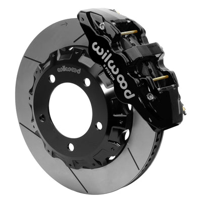 Wilwood AERO6 Front Truck Kit 14.25in Black 2008-2015 Toyota Land Cruiser (J200) w/ Lines