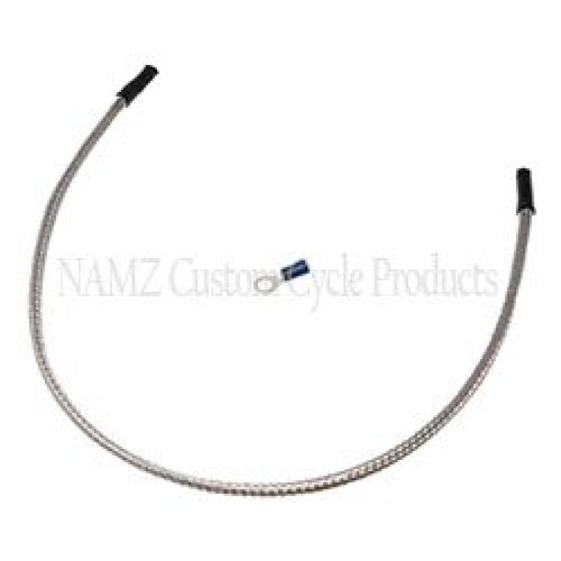NAMZ Oil Sending Harness Cover (SS Braided & Clear Coated - Stock Length)