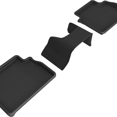 3D MAXpider 17-21 Alfa Romeo Giulia / Giulia Quadrifoglio Kagu 2nd Row Floormats - Black