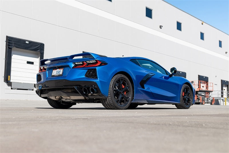 Corsa 2020-25 Corvette C8 3in Valved Cat-Back 4.5in Pol Quad Tips - Fits Factory Perf Exhaust w/ AFM