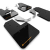 Rally Armor 21-24 Ford Bronco (Steel Bmpr + RB - NO Rptr/Sprt) Blk Mud Flap w/Cy Orange Logo