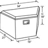 Tradesman Steel Trailer Tongue Storage Box (16in.) - Black