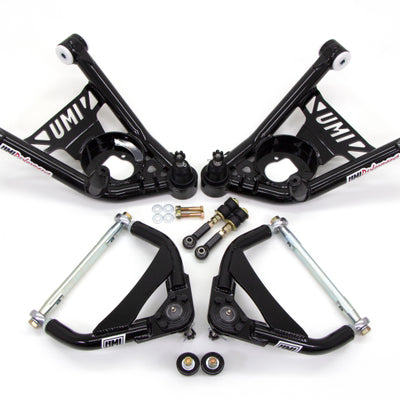 UMI Performance 64-72 GM A-Body Tubular Upper & Lower Front A-Arm Kit- Delrin Bushings