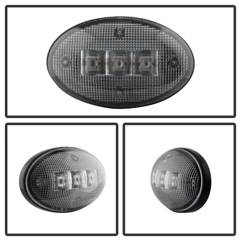 xTune Ford Superduty F250-F550 99-10 Dually Fender LED Side Fender Lights Clear ACC-LED-FDSD99-SL-C